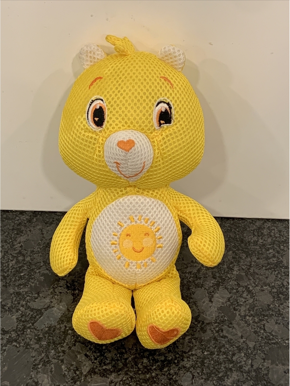 2010 Care Bears Funshine Yellow Splish Splashers 12" Stuffed Animal Plush MINT